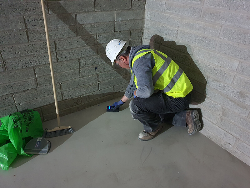 Moisture Testing in Concrete Floor Slabs